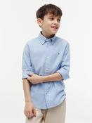 Tommy Hilfiger Blue Stretch Cotton Poplin Shirt image