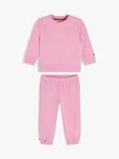 Tommy Hilfiger classic pink rope logo sweatshirt and jogger set