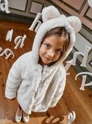Patachou Ecru fur coat with little ears image