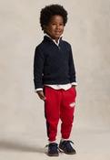 Ralph Lauren cable knit cotton quarter zip sweater image