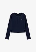 Tommy Hilfiger pointelle long sleeve top image
