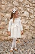 Juliana ivory knitted lace dress 26658