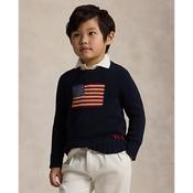 ralph Lauren The Iconic Flag Navy knit Jumper 2-6years image