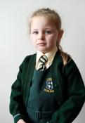 Loreto Green Cardigan with cream strip