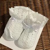 Hand crocheted booties