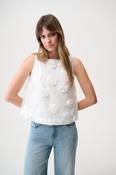 JOSEPH RIBKOFF TOP WHITE FLORAL 261220-34 126 image