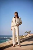 JOSEPH RIBKOFF BEIGE SATIN JACKET 261913 126 image
