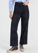 VILAGALLO NAVY CHECK TROUSERS 33849 226 image