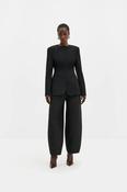 MALINA CAROL BLACK COLLARLESS WOOL-SILK BLAZER 226 image