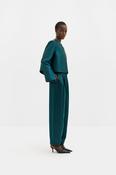 MALINA SMILLA TEAL SATIN BARREL LEG TROUSERS 226 image