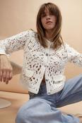 OUI WHITE CROCHER CARDI 92057 125