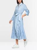 MARCCAIN BLUE PINSTRIPE SHIRT DRESS AC2131W59 image