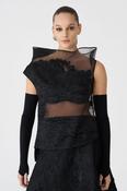 BIZE BLACK ORGANZA TOP BK8024 226