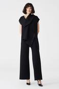 BIZE BLACK WIDE LEG TROUSERS BZ3189 226 image