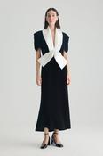 BIRELIN COUTURE BLACK SHAWL COLLAR DRESS 05-108 226 image