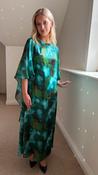 CARLA RUIZ GREEN CHIFFON CAPE DRESS 53125 226