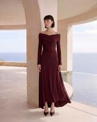 CARLA RUIZ PURPLE BARDOT JERSEY DRESS 53004 226 image