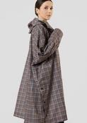 CODELLO BROWN AND BLUE CHECK RAINCOAT 62B0005 226