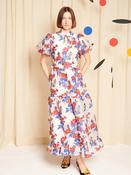 SISTER JANE CREAM AZUR BLOOM JACQUARD MAXI DRESS DRD765IVO 226 image
