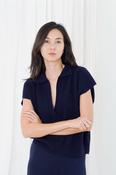 TWNS NAVY SLEEVELESS POLO-NECK SWEATER OKALOOSA 226