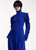 ESSENTIEL ANTWERP BLUE KITTY PULLOVER WITH FRILLS 226