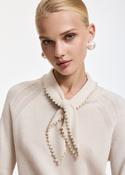 ESSENTIEL ANTWERP WHITE KASA PULLOVER WITH BEADS 226 image