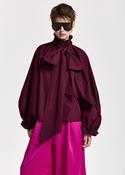 ESSENTIEL ANTWERP WINE KEILY PUSSY BOW TIE TOP 226