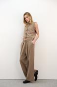 ESTHEME BEIGE FRINGE KNIT GILET WES26A95H 226