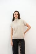 ESTHEME BEIGE ZIP UP KNIT GILLET CKH6333R 226