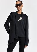 ESSENTIEL ANTWERP BLACK KALANCHOE TOP W/ SCARF 226 image