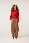 FABIENNE CHAPOT TAN CHARLOT BARRELL LEG TROUSERS CLTTRS33AW262019 226
