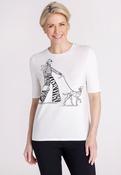 FRANK WALDER CREAM LADY PRINT TOP 108450 226