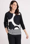 FRANK WALDER BLACK PRINT TOP 108421 226