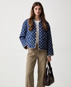 IBLUES BLUE PAISLEY QUILTED JACKET IBLTALLERO 226 image