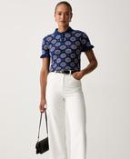 IBLUES BLUE PRINTED POLO KNIT IBLVERTICE 226