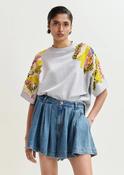 ESSENTIEL ANTWERP JADDA EMBROIDERED SWEATSHIRT SILVER LINING JADDA-J1SL 126