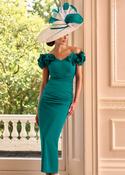 JOHN CHARLES JADE OFF THE SHOULDER DRESS 66632A 125 image