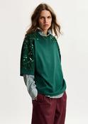 ESSENTIEL ANTWERP KANGOO EMBROIDERED SWEATSHIRT GREEN BG05 226 image