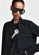 ESSENTIEL ANTWERP WHITE KAZALL KEY BROOCH KAZALL 226