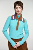 ESSENTIEL ANTWERP BLUE KIO EMBROIDERED COLLAR KIO 226