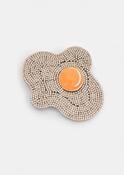 ESSENTIEL ANTWERP WHITE KOMBRA EGG BROOCH KOMBRA 226