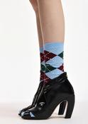 ESSENTIEL ANTWERP BLUE KURLINGTON CHECKED SOCKS KURLINGTON 226