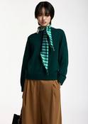 ESSENTIEL ANTWERP GREEN KURTIS PULLOVER WITH SCARF 226