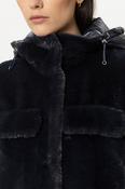 LUISA CERANO NAVY FUR GILET JACKET 448455 226 image