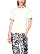 MARCCAIN CREAM ANIMAL TRIM TOP BS4857J55 110 226 image