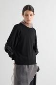 MEIMEIJ BLACK KNITTED SWEATER M6IZ14 226