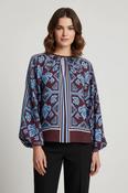 MOS MOSH MMMILKEY LINOCUT BLOUSE WINE 181040 226 image