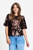 POM BROWN SEQUIN TOP 9781 226