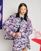 SISTER JANE MULTI FLORAL CANVAS JACQUARD JACKET JK336BLK 226 image