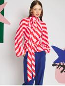 SISTER JANE PINK MENTON STRIPE TOP TO652PNK 226 image